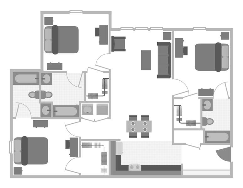 3 Bedroom Student Apartments Denton